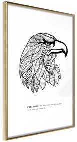 Artgeist Plagát - Eagle of Freedom [Poster] Veľkosť: 30x45, Verzia: Zlatý rám