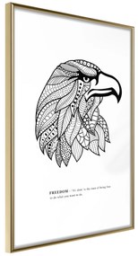 Artgeist Plagát - Eagle of Freedom [Poster] Veľkosť: 30x45, Verzia: Čierny rám
