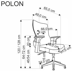 Kancelářská židle POLON černá