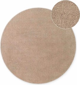 Béžový ručne tkaný vlnený okrúhly koberec ø 200 cm Greenwich – Ted Baker