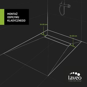 Laveo Sprchový odtokový žľab Slim 80 cm - COS_280D, nerez brúsená