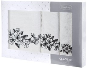 FROTÉ UTERÁK SOFIA SADA 1KS 30X50 CM, 1KS 50X90 CM, 1KS 70X140 CM BIELA