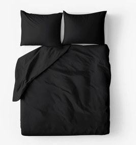 Goldea bavlnené posteľné obliečky - čierne 140 x 200 a 70 x 90 cm