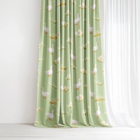 Goldea veľkonočný dekoračný záves - husy a kraslice 180x150 cm