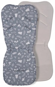 Vulpi Obojstranná podložka do kočíka Velvet Modern Grey