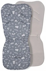 Vulpi Obojstranná podložka do kočíka Velvet Modern Grey