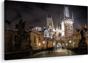 Obraz osvetlenej Prašnej brány (90x60 cm)