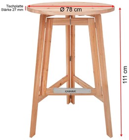 InternetovaZahrada Barový skladací stôl - Ø78 cm