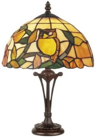 Lampa tiffany stolová SOVA Ø25*47