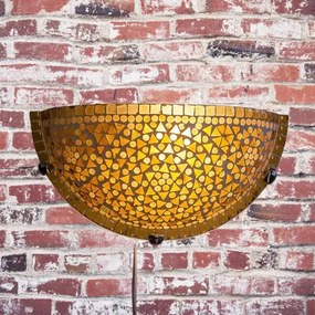 Mosaic orient lampa nástenná s vypínačom Moon AMBER 30*17