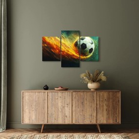 Obraz - Futbalová lopta v lete (90x60 cm)