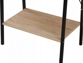 Vintino LOFTIS 4-úrovňový regál 147x60x35 cm svetlohnedý/čierny