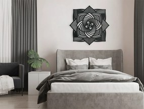 drevko Vyrezávaná drevená mandala Ruža Rozmer obrazu: 44,5 x 44,5 cm, Farba dekorácie: Čierna
