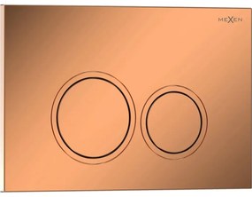Mexen Tex 01, tlačidlo na splachovanie, ružové zlato lesk, 6101-09