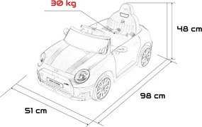 Elektrické autíčko Mini Cooper biele