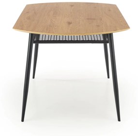 Jedálenský stôl Joggo (dub zlatý + čierna) (pre 6 osôb). Vlastná spoľahlivá doprava až k Vám domov. 1028086