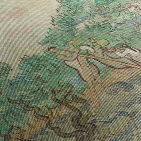 Obraz - Vincent van Gogh, The Olive Orchard, reprodukcia (s hodinami) (90x30 cm)