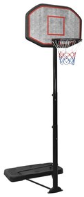Basketbalový stojan čierny 258-363 cm polyetén 93649