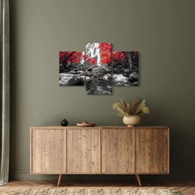 Obraz - Vodopády v jesennej krajine (90x60 cm)