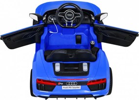 Ramiz Elektrické autíčko Audi R8 pre deti modré + diaľkové ovládanie + EVA + plynulý štart + MP3 LED