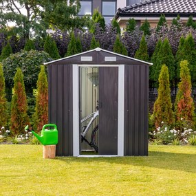 Plechový záhradný domček Toolster 125x195x197 cm - sivá