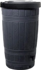 Waterform Nádrž na dažďovú vodu WOODCAN, čierna, 265 l, s kohútikom