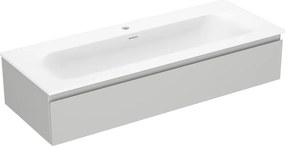 Mexen Orio, kúpeľňová skrinka 120 cm s umývadlom Vela, 1 zásuvka, šedá matná/biela matná, 91A10-12023-1-BF62-W23M01
