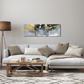 Obraz - Abstrakcia (s hodinami) (90x30 cm)