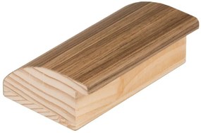 DANTIK rám na obraz 40x50 | LEDVINKA dýha ořech (Sklo Čiré)