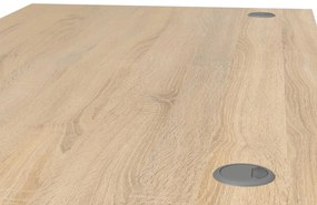 Psací stůl Officer 80400/35 150 cm s kontejnerem dub Sonoma/stříbrný