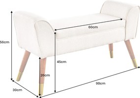 Dizajnová lavica Dafina 90 cm antracitová