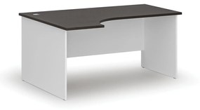 Kancelársky rohový pracovný stôl PRIMO WHITE, 1600 x 1200 mm, ľavý, biela/wenge