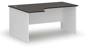 Kancelársky rohový pracovný stôl PRIMO WHITE, 1600 x 1200 mm, ľavý, biela/wenge