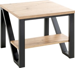 XXXLutz PRÍRUČNÝ STOLÍK, čierna, farba duba - Stolíky do obývačky - 001931037115