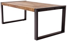 furniture-nabytek.cz - Konferenčný stolík kov a drevo mango 110x45x60