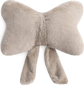 DEKORAČNÝ VANKÚŠ BOW 37X30 CM SVETLOBÉŽOVÁ