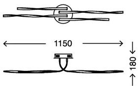 Briloner 3340-042 - LED Stmievateľné stropné svietidlo TWIN 4xLED/7,5W/230V