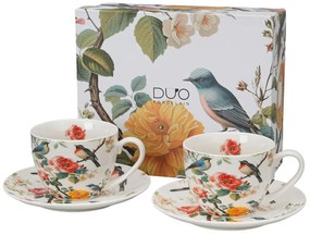 Porcelánová šálka s podšálkou April 270 ml sada 2ks