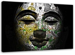 Obraz na plátně Abstraktní malování Buddhy na obličej - 100x70 cm