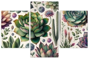 Obraz - Sukulenty (90x60 cm)