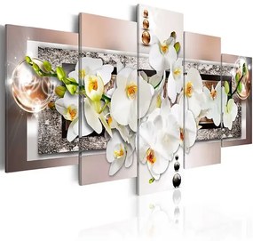 Obraz - White abstract orchid Veľkosť: 200x100, Verzia: Premium Print