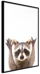 Artgeist Plagát - Raccoon [Poster] Veľkosť: 30x45, Verzia: Čierny rám