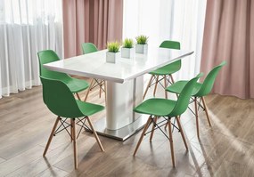 Dekorstudio Dizajnová jedálenská stolička v škandinávskom štýle - zelená