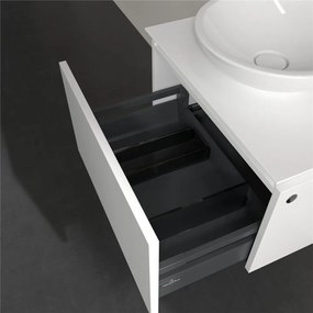 VILLEROY &amp; BOCH Legato závesná skrinka pod umývadlo na dosku (umývadlo v strede), 1 zásuvka, 600 x 500 x 380 mm, White Matt, B56700MS