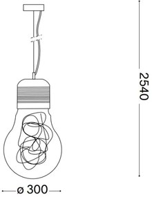 Ideal Lux - Luster na lanku 1xE27/60W/230V pr. 30 cm