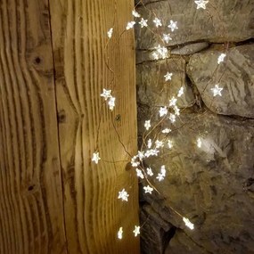 DECOLED LED světelný řetěz, hvězdičky, 12 x 1,5 m, teple bílá, 180 diod
