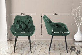 Stolička Tanna - zamat - Zelená