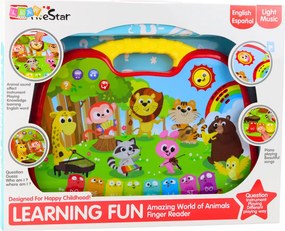 LEAN Toys Interaktívna vzdelávacia tabuľa Svet zvierat nástroje piano
