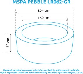 Mspa | Vírivý bazén MSPA Pebble LR062-GR | 11400314