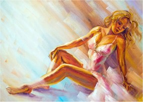 Sklenený obraz - Tanečnica (70x50 cm)